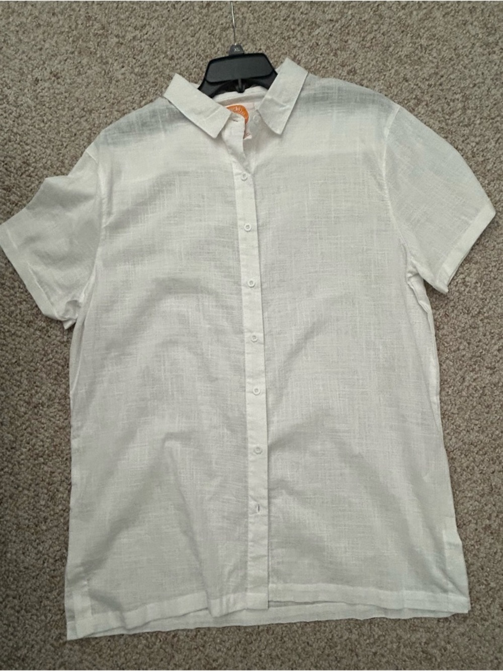 Lucky We Live in Hawaii X Goldfish Kiss White Short Sleeve Button Tunic/cover up